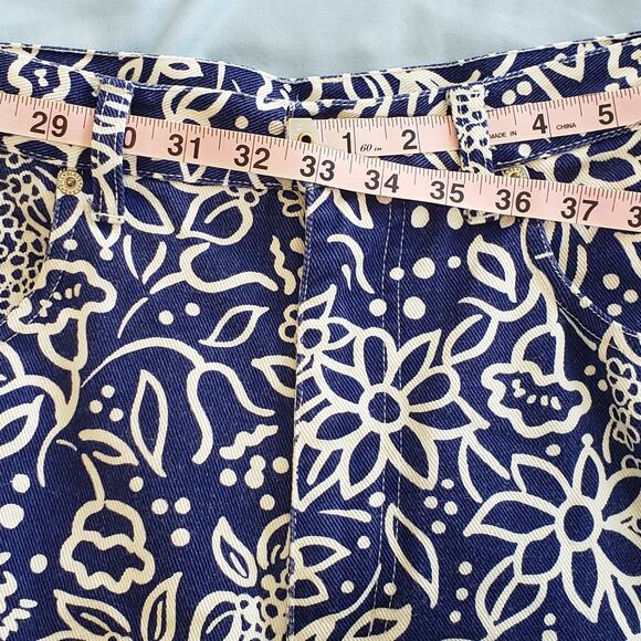 Bill Blass Floral High Waisted Mom Shorts Vintage 90s Size 12 - Picture 8 of 12